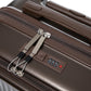 HouseOfZazla brown ABS spinner wheel luggage set with matching cosmetic case