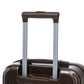 HouseOfZazla brown ABS spinner wheel luggage set with matching cosmetic case