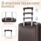 HouseOfZazla brown ABS spinner wheel luggage set with matching cosmetic case