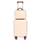 HouseOfZazla beige 2-piece spinner luggage set with hard shell suitcases