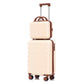 Beige HouseOfZazla 2-piece spinner luggage set with hard shell cases
