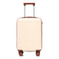 Beige HouseOfZazla 2-piece spinner luggage set with hard shell exterior