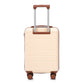 Beige HouseOfZazla 2-piece spinner luggage set with durable hard shell exterior