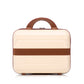HouseOfZazla beige 2-piece spinner luggage set with hard shell suitcases
