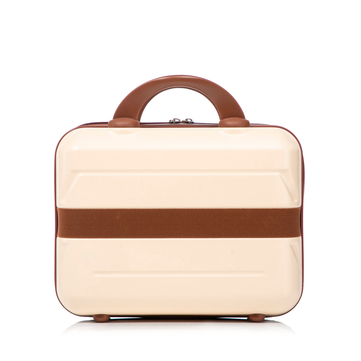 HouseOfZazla beige 2-piece spinner luggage set with hard shell suitcases