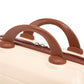 HouseOfZazla beige 2-piece spinner luggage set with hard shell cases