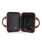 Beige HouseOfZazla 2-piece spinner luggage set with hard shell and matching suitcases