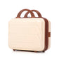 Beige HouseOfZazla 2-piece spinner luggage set with hard shell suitcases