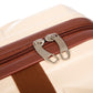 Beige HouseOfZazla 2-piece spinner luggage set with hard shell suitcases