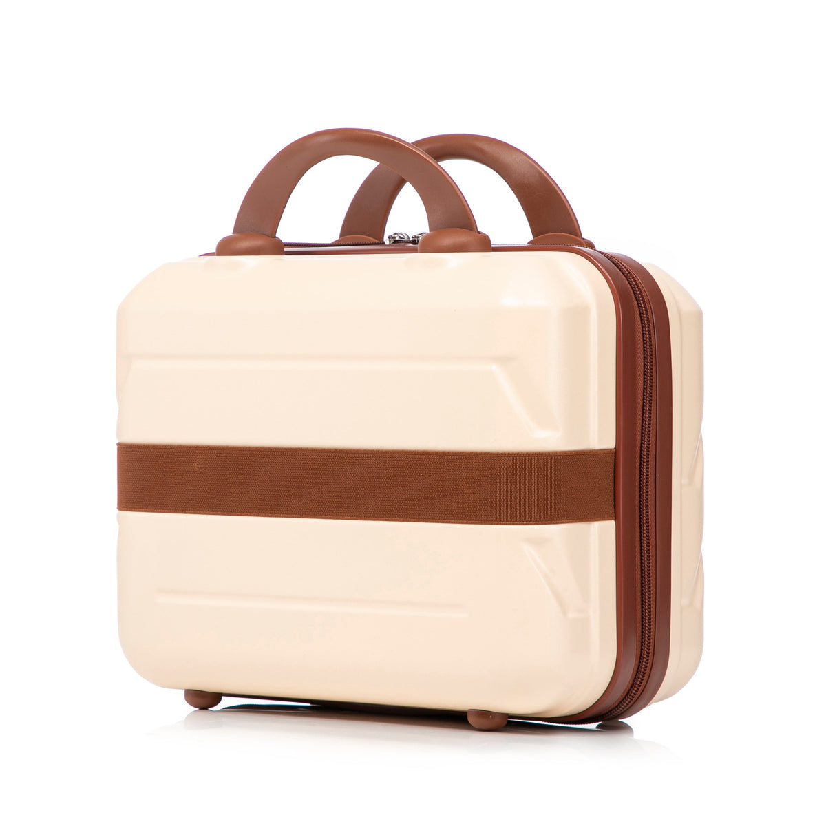HouseOfZazla beige 2-piece spinner luggage set with hard shell suitcases