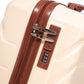 Beige HouseOfZazla 2-piece spinner luggage set with hard shell cases, viewed against a plain background