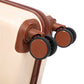 Beige HouseOfZazla 2-piece spinner luggage set with durable hard shell suitcase design