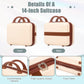 Beige HouseOfZazla 2-piece spinner luggage set with hard shell exterior