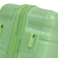 Green 3-piece HouseOfZazla spinner luggage set with spinner wheels and locks