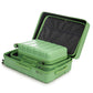 HouseOfZazla green 3-piece spinner luggage set with wheels and locks