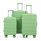 Green HouseOfZazla 3-piece spinner wheel luggage set with built-in locks