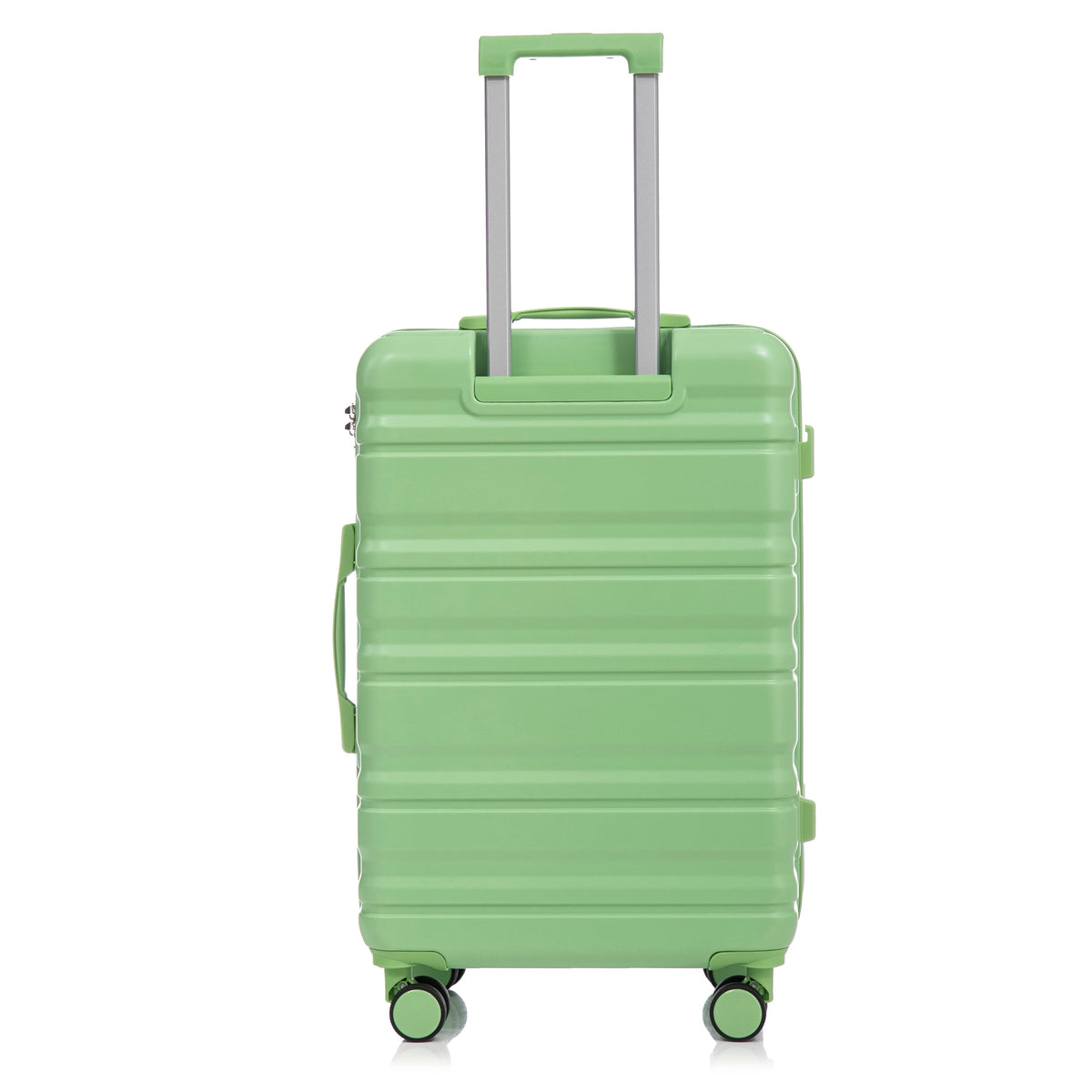 Green 3-piece spinner wheel luggage set with locks by HouseOfZazla