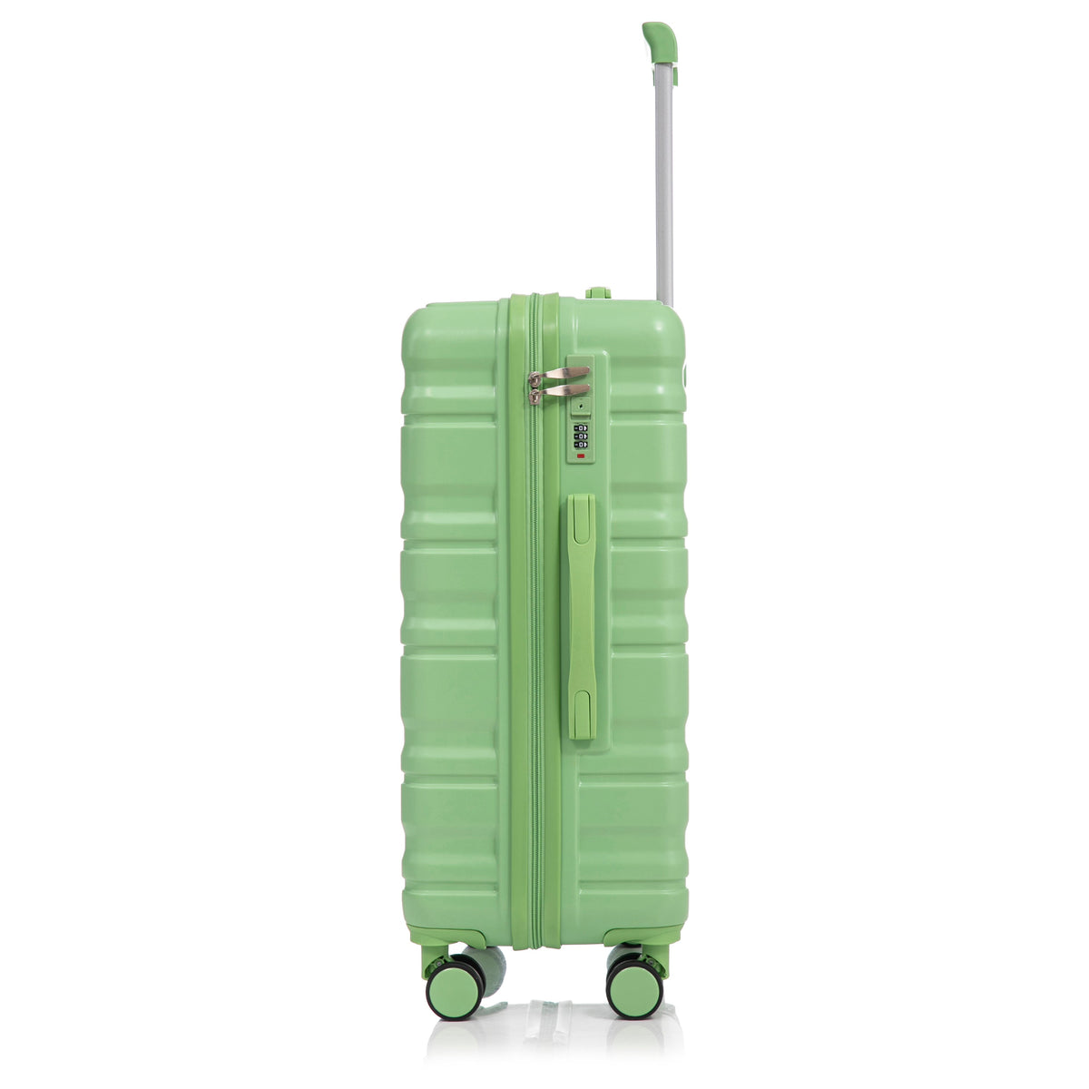 Green HouseOfZazla 3-piece spinner wheel luggage set with built-in locks