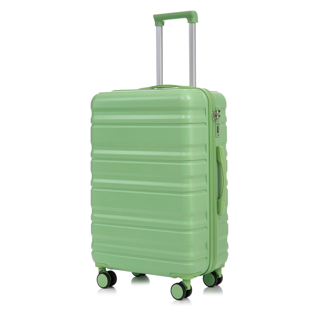Green HouseOfZazla 3-piece spinner wheel luggage set with locks