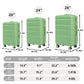 Green HouseOfZazla 3-piece spinner wheel luggage set with built-in locks