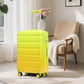HouseOfZazla green and yellow PC spinner wheel luggage set with 360° wheels