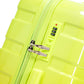 HouseOfZazla green and yellow PC spinner wheel luggage set with 360° wheels