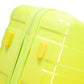 HouseOfZazla green and yellow PC spinner wheel luggage set with 360° wheels