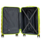 HouseOfZazla green and yellow PC spinner wheel luggage set with 360° wheels