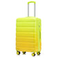 HouseOfZazla green and yellow PC spinner wheel luggage set with 360° wheels