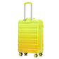 HouseOfZazla green and yellow PC spinner wheel luggage set with 360° wheels