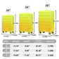 HouseOfZazla green and yellow PC spinner wheel luggage set with 360° wheels