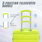 HouseOfZazla green and yellow PC spinner wheel luggage set with 360° wheels