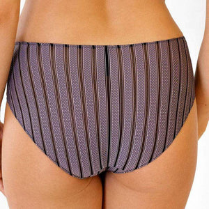 Soft Stretch High Waist Brief Panty Daisy Stripe-1