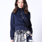 Gracia Fashion Women's Highneck Scuba Assymetrical Ruffled Zip Jacket