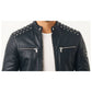 Hunter Black Leather Jacket - Men Leather Jacket Black