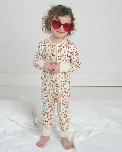 Puppy Bamboo Toddler Pajamas – Romper