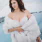Silver Grey Faux Fur Shawl (Lilian SGry01)