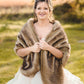 Brown Faux Fur Shawl (Butterfly Brw04)
