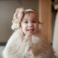 Blush with Black Tips Flower Girl Faux Fur Wrap (Kid Blu02)