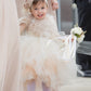 Blush with Black Tips Flower Girl Faux Fur Wrap (Kid Blu02)