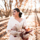 Light Ivory Bridal Faux Fur Shawl (Butterfly Ivy05)