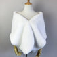 Ivory / White / Blush Fur Shawl (Butterfly Ivy05)