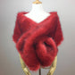 Red Fur Shawl (Lilian Red03)