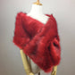 Red Fur Shawl (Lilian Red03)