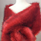 Red Fur Shawl (Lilian Red03)