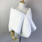 Light Ivory Bridal Faux Fur Shawl (Butterfly Ivy05)