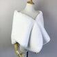 Ivory / White / Blush Fur Shawl (Butterfly Ivy05)