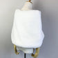 Light Ivory Bridal Faux Fur Shawl (Butterfly Ivy05)
