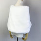 Ivory / White / Blush Fur Shawl (Butterfly Ivy05)