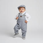 Striped Gent Semi-Chic Overall Set - Farnelli